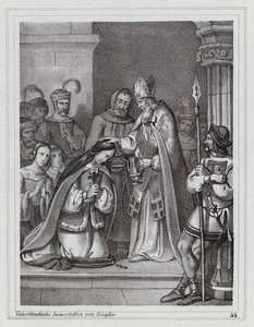 Cyrille et Méthode, missionnaires chrétiens byzantins, 9ème siècle (gravure) - Peter Johann Nepomuk Geiger