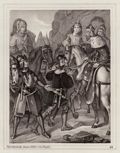 Louis le Pieux, roi des Francs et empereur romain germanique (gravure) - Peter Johann Nepomuk Geiger