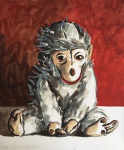 Singe blanc sur rouge, 2006 - Peter Jones