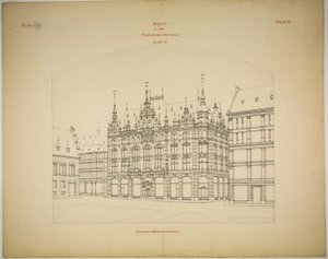 Rathskeller Neubau, Halle (Saale), Saxe-Anhalt, Allemagne, Perspective (inachevé) - Peter Joseph Weber