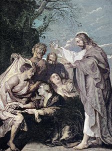 Christ ressuscitant Lazare - Peter Paul (after) Rubens