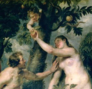 Adam et Ève (copié de la peinture de Titien) (détail)
