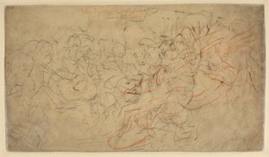 Bataille de cavaliers (verso) - Peter Paul Rubens