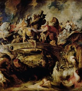 Bataille des Amazones et des Grecs (détail), vers 1617