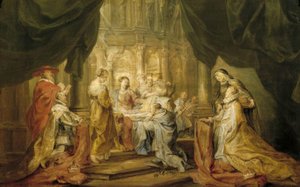 Saint Ildefonso reçoit la chasuble - Peter Paul Rubens
