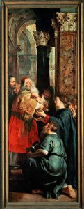 Descente de croix, panneau droit : Présentation au Temple (peinture) - Peter Paul Rubens
