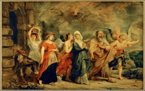 La fuite de Lot et sa famille de Sodome - Peter Paul Rubens