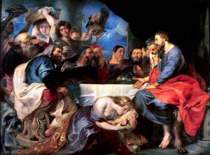 Festin dans la maison de Simon le Pharisien, entre 1618 et 1620 - Peter Paul Rubens
