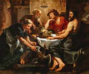 Jupiter et Mercure chez Philémon et Baucis - Peter Paul Rubens