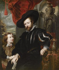 Portrait de Peter Paul Rubens avec son fils Albert, milieu du XVIIe siècle - Peter Paul, Rubens