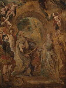 Saint Grégoire le Grand avec les saints Maurus et Papianus, et Sainte Domitille avec les saints Nérée et Achillée - Peter Paul Rubens