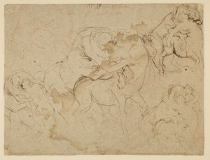 Étude de figures masculines et de centaures femelles (verso) - Peter Paul Rubens