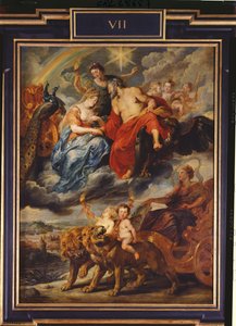 Le Cycle des Médicis : Rencontre de Henri IV et Marie de Médicis à Lyon le 9 septembre 1600, 1621-25 - Peter Paul Rubens