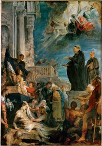 Les miracles de saint François Xavier (peinture sur bois) - Peter Paul Rubens