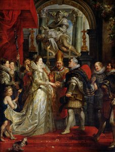 Le mariage par procuration de Marie de Médicis (1573-1642) et Henri IV (1573-1642) le 5 octobre 1600, 1621-25 - Peter Paul Rubens