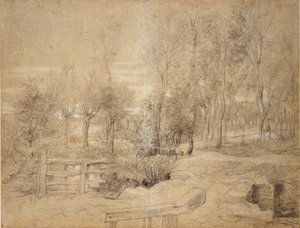 Scène boisée, début du XVIIe siècle