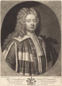 John, Lord Carteret - Peter Pelham after Sir Godfrey Kneller