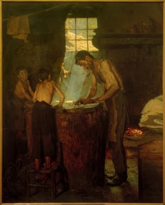 Fabricants de chapeaux de village italiens. Sora - Peder Severin Krøyer