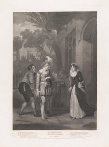 Anne Page, Slender et Shallow, Shakespeare, Les Joyeuses Commères de Windsor, première publication 1792, réédité 1852 - Peter Simon