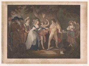 Rosalind surprend Orlando dans la forêt - Peter Simon