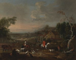 Le révérend Jemmet Browne à une rencontre de foxhounds