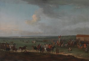 Le parcours rond à Newmarket, Cambridgeshire, préparant la King
