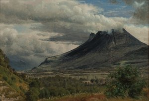 Le massif de la Granier, vue prise de la Cluse de Chambéry 1850