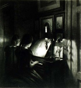 Les filles au piano - Peter Vilhelm Ilsted
