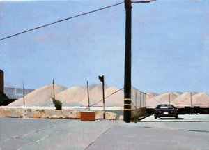 Gravel Piles Downtown LA, 2007 (huile sur toile)