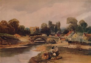 Un village sur une rivière, vers 1824 - Peter de Wint