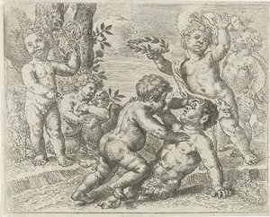 Putti combattants - Peter van Lint