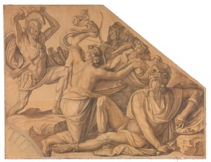 Aphrodite schützt Paris gegen Menelaos - Peter von Cornelius