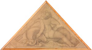 Eros mit dem Delphin / Element des Wassers - Peter von Cornelius