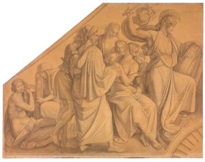 Odysseus entdeckt Achill unter den Töchtern des Lykomedes - Peter von Cornelius