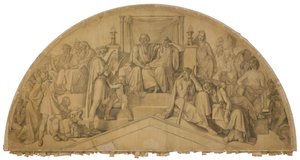Orpheus in der Unterwelt, Bogenfeld. Karton zu den Deckenbildern der Münchner Glyptothek - Peter von Cornelius