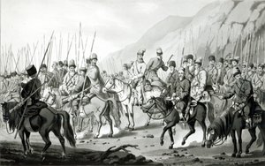 Différentes tribus de cosaques russes en ordre de marche, 1813 - Peter von Hess