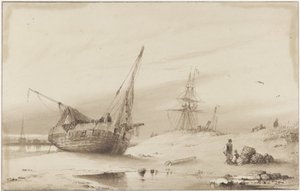 Navires sur la plage