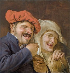 Joueur de Rommelpot (tambour à friction)