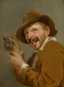 Goût : Un homme riant avec un verre retourné. De la série Personnifications des cinq sens, c.1635-66