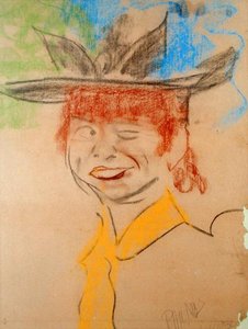 Fille riant et clignant de l