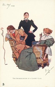 Salle de fumeurs dans un club de dames - Phil May