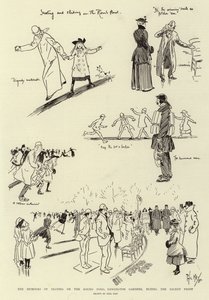 Les Humeurs du patinage sur le Round Pond, Kensington Gardens, pendant le récent gel - Phil May
