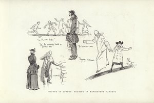 Hiver à Londres, patinage dans les jardins de Kensington