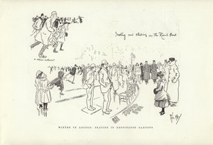 Hiver à Londres, patinage dans les jardins de Kensington - Phil May