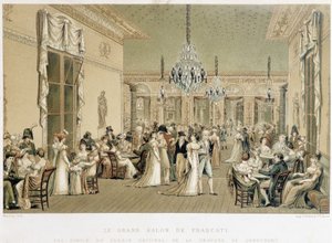 Le Grand Salon du café Frascati à Paris. Lithographie de Philibert-Louis Debucourt (1755-1832)