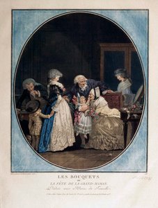 Félicitations pour la fête de la grand-mère - Philibert Louis Debucourt