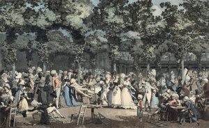 La promenade publique au Palais-Royal - Philibert Louis Debucourt