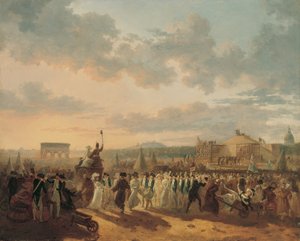 Préparatifs pour la Fête de la Fédération, 14 juillet 1790 - Philibert Louis Debucourt