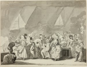 La loge des figurants de la Comédie-Française - Philibert Louis Debucourt