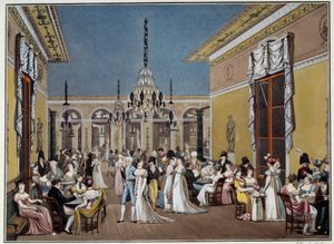 Le Grand Salon du Café Frascati. Lithographie par Philibert-Louis Debucourt (1755-1832)